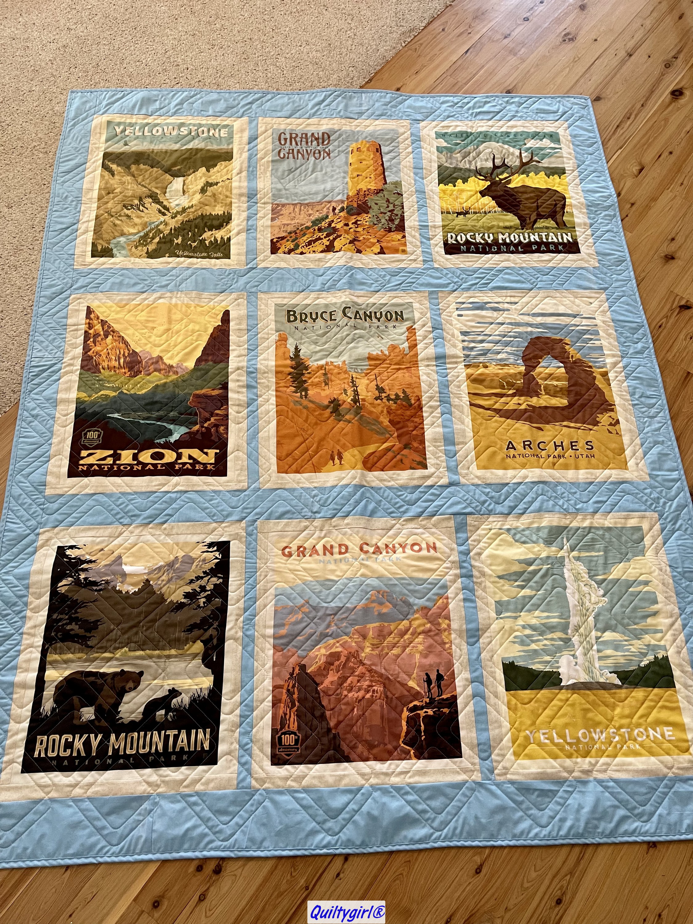 Alycia Quilts - Quiltygirl: Hiking / National Parks Quilt and